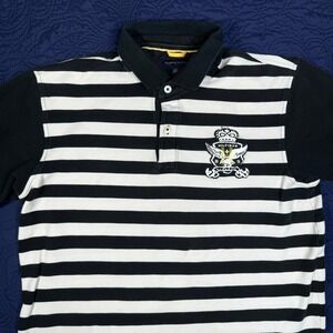 Tommy Hilfiger Rugby Polo Shirt‎ Large Colorblock Striped Crest Anchor Nautical